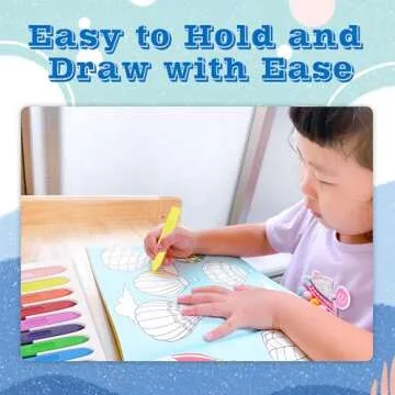 MASSRT Triangle Jumbo Toddler Crayons 12 Count, Non Toxic Unbreakable Crayons, Easy-Grip Washable Crayons, Safe Coloring Gifts for Babies and Children