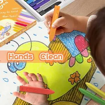 MASSRT Triangle Jumbo Toddler Crayons 12 Count, Non Toxic Unbreakable Crayons, Easy-Grip Washable Crayons, Safe Coloring Gifts for Babies and Children