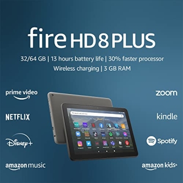 Amazon Fire HD 8 Plus Tablet - 30% Faster & 32GB