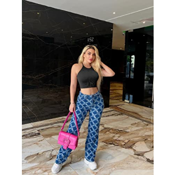 OQQ Women's 3 Piece Sleeveless Tank Top Set for Casual Style