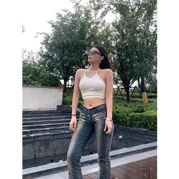 OQQ Women's 3 Piece Sleeveless Tank Top Set for Casual Style