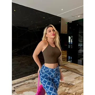 OQQ Women's 3 Piece Sleeveless Tank Top Set for Casual Style