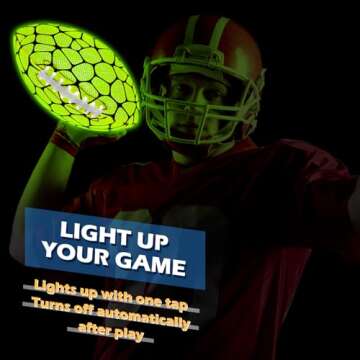 Jasonwell Glow in The Dark Football - Strong Grip Light Up Football Toy Stuff Sports Balls for Boys ...