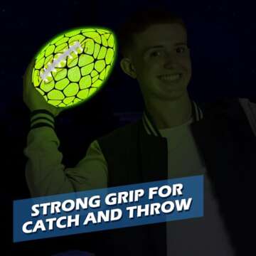 Fun Glow in The Dark Football for Kids and Adults