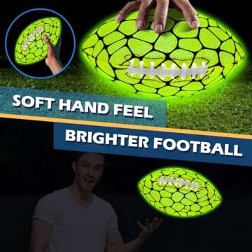 Fun Glow in The Dark Football for Kids and Adults