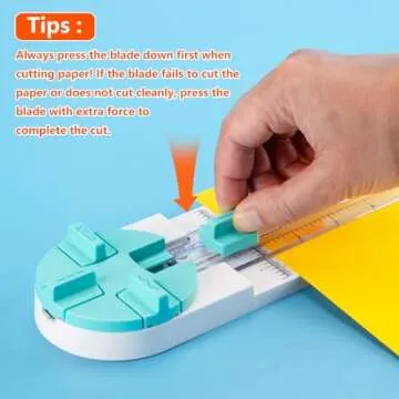 Paper Trimmer Craft Paper Cutter: 4 Style Multi-Function Scrapbooking Tool with Dial Blades of Straight,Wave,Dotted,Perforated,Creasing for Cutting Paper,Coupons,Photos,Postcards,Scrapbook,Card
