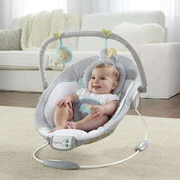 Ingenuity Soothing Baby Bouncer Infant Seat – Plush & Vibrating Comfort