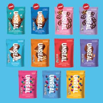 UNREAL Dark Chocolate Coconut Bars | 3g Sugar | Certified Vegan, Gluten Free, Fair Trade, Non-GMO | No Sugar Alcohols or Soy | Pack of 6