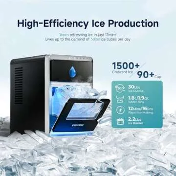 EUHOMY LunaArc™ Ice Maker - Fast, Efficient & Clean