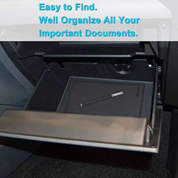 Wisdompro Car Registration and Insurance Documents Holder - Premium PU Leather Vehicle Glove Box Paperwork Wallet Case Organizer for ID, Driver's License, Key Contact Information Cards (Black)