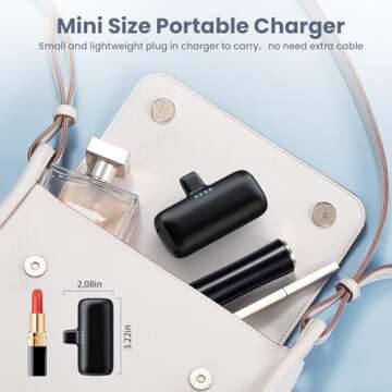 [2-Pack] Mini Portable Charger for iPhone,5200mAh Ultra Compact PD Fast Charging Power Bank,Plug-in Battery Pack Travel Cordless Phone Charger,Compatible with iPhone 14/14Pro/13/12/11/X/8/7/6plus etc