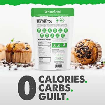 Erythritol Sweetener Granular - 1:1 Sugar Substitute, Keto - 0 Calorie, 0 Net Carb, Non-GMO (2.5 lbs...