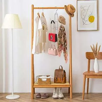 Baoswi Purse Organizer - 4-Tier Hanging Bag Holder