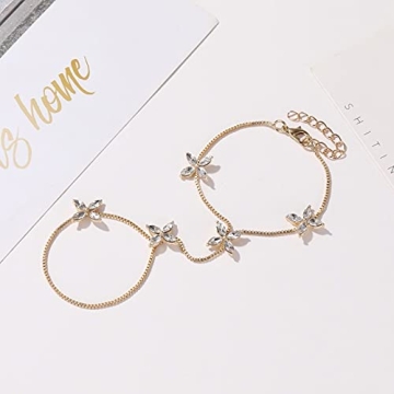 Stylish KOFISNI Crystal Hand Chain Bracelets for Women