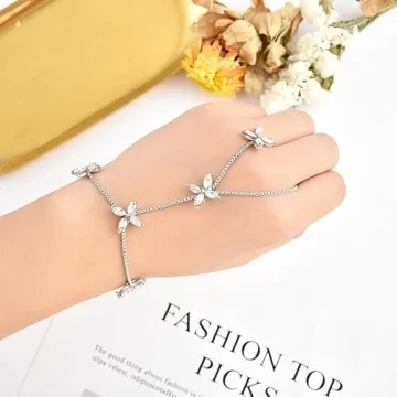 Stylish KOFISNI Crystal Hand Chain Bracelets for Women
