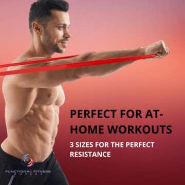 Functional Fitness Pull Up Assist Resistance Bands | Heavy Duty Loop Exercise Bands for Powerlifting, Mobility, and Stretching | Travel Friendly Resistance Bands for Workout | Combo Pack of 2