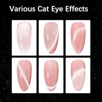 C12rtive Cat Eye Nail Magnet,Professional Double-Ended Hexagon Strong Nail Magnet Stick for Cat Eye Gel Nail Polish,Suitable for Personal DIY, Nail Studio or Nail Salon(Pink)