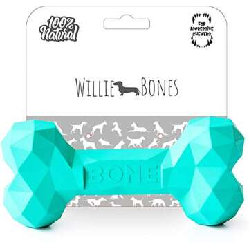 Willie Bones | Modern Dog Chew Toy | Almost Indestructible Dog Toys for Aggressive Chewers | Tough +...