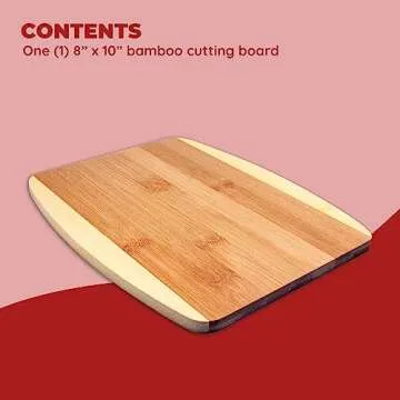 Bamboo Cutting Board, Chopping Board Set: Great for Meal Prep and Serving, Charcuterie, Eco-Friendly...