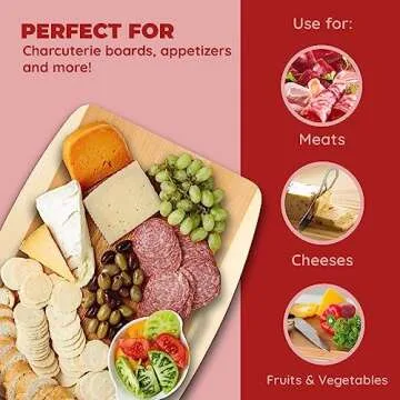 Bamboo Cutting Board, Chopping Board Set: Great for Meal Prep and Serving, Charcuterie, Eco-Friendly Wood Cutting Boards in Assorted Sizes