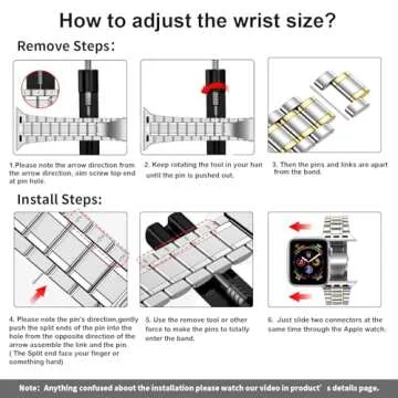 MioHHR Solid Stainless Steel Band Compatible with Apple Watch 38mm 40mm, Metal Strap with Soft TPU Case for iWatch Series 6 5 4 3 2 1 SE Women and Men (Silver/Gold, 38/40 mm)