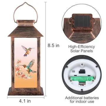 Eco-Friendly Hummingbird Garden Solar Lantern for All Occasions