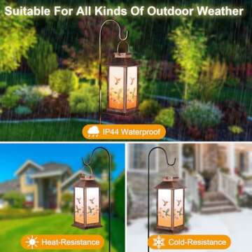 Eco-Friendly Hummingbird Garden Solar Lantern for All Occasions