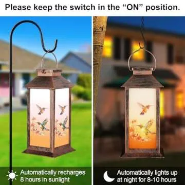 Eco-Friendly Hummingbird Garden Solar Lantern for All Occasions