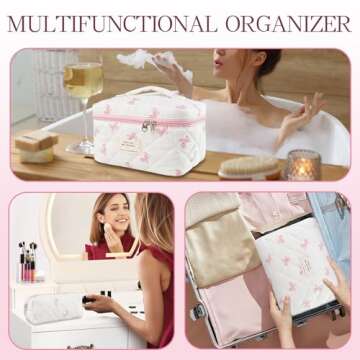 Stylish AMZMA Makeup Bag Set with 3 Sizes for Travel