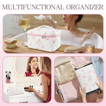 Stylish AMZMA Makeup Bag Set with 3 Sizes for Travel