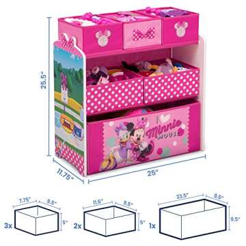 Delta Children Disney Mickey Mouse 6 Bin Toy Organizer