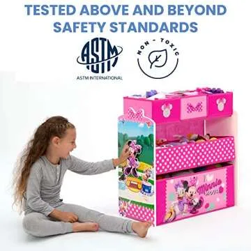 Delta Children Disney Mickey Mouse 6 Bin Toy Organizer