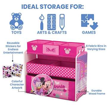 Delta Children Disney Mickey Mouse 6 Bin Toy Organizer
