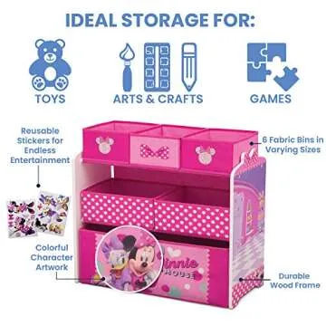 Delta Children Disney Mickey Mouse 6 Bin Toy Organizer