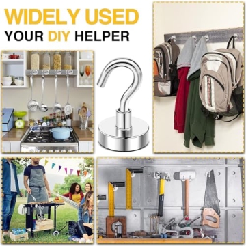 DIYMAG 30lbs Magnetic Hooks Cruise Home Organizers