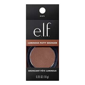 e.l.f. Luminous Putty Bronzer, Lightweight Putty-to-Powder Bronzer For A Radiant, Glowing Finish, Hi...
