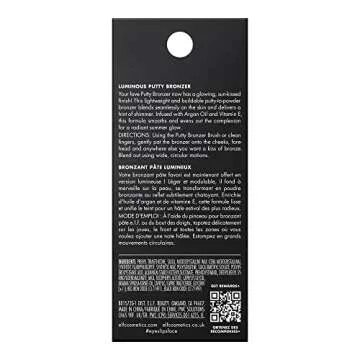 e.l.f. Luminous Putty Bronzer, Lightweight Putty-to-Powder Bronzer For A Radiant, Glowing Finish, Highly Pigmented, Vegan & Cruelty-Free, Get Glowing