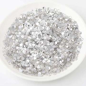 Beadsland 288pcs Flat Back Crystal Rhinestones for Crafting & Nail Art Glue Fix
