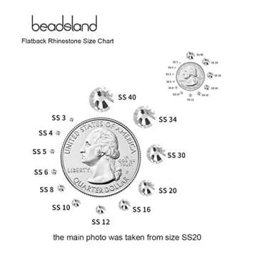 Beadsland 288pcs Crystal Rhinestones for Nail Art & Crafts