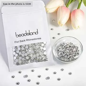 Beadsland 288pcs Crystal Rhinestones for Nail Art & Crafts