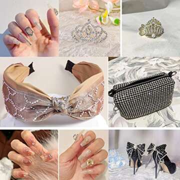 Beadsland 288pcs Crystal Rhinestones for Nail Art & Crafts