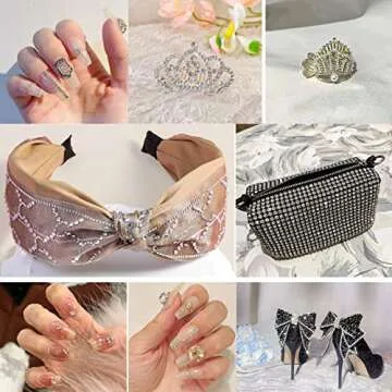 Beadsland 288pcs Crystal Rhinestones for Nail Art & Crafts