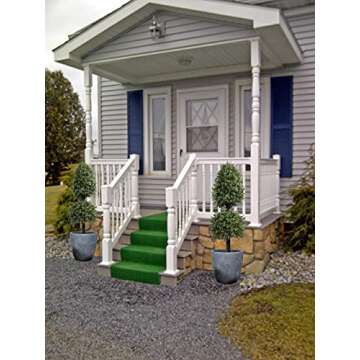 LEUNG GROUP 4ft Boxwood Ball Shape Artificial Topiary Tree Porch Decor, Outdoor Plants 2Pack