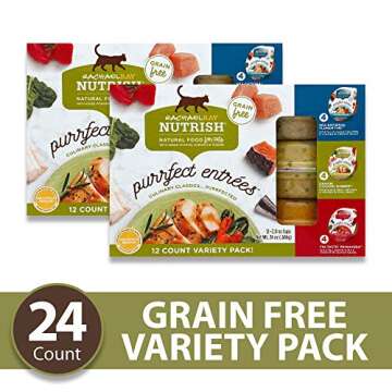 Rachael Ray Nutrish Purrfect Entrees Wet Cat Food, Variety Pack, 2 Ounce Cup (Pack of 24)