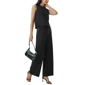 AFITNE Women's 2 Piece Outfits Air Essentials | Sleeveless Tank & Wide Leg Pants, 2024 Tracksuit