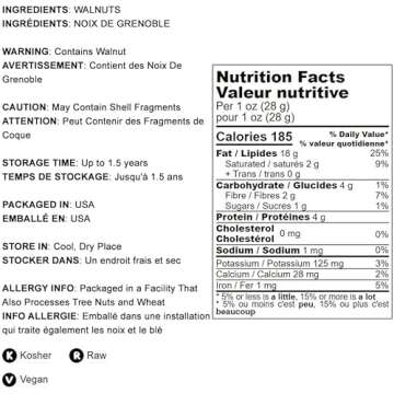 Food to Live - California Walnuts Halves & Pieces, 8 Ounces Raw, Unsalted, Shelled, Vegan, Kosher, Sirtfood, Bulk. Rich in Omega-3 Fatty Acids, Protein. Great for Baking, Snacking.