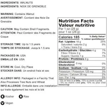 Food to Live - California Walnuts Halves & Pieces, 8 Ounces Raw, Unsalted, Shelled, Vegan, Kosher, Sirtfood, Bulk. Rich in Omega-3 Fatty Acids, Protein. Great for Baking, Snacking.