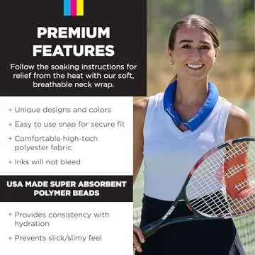 KOOLGATOR Evaporative Cooling Neck Wrap - Keep Cool in The Heat, Summer Cooling Accessories, Long Lasting, Reusable & Breathable, Available in 1, 3, or 5 Pack (Deep Pink, 1 Pack)