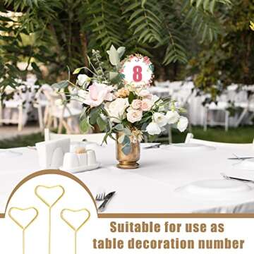 Didaey 200 Pcs Metal Floral Place Card Holders Gold Decorative Clips