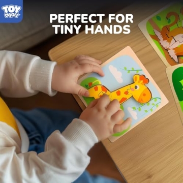 TOY Life Wooden Animal Puzzles for Toddlers 1-3